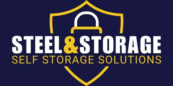The old Steel & Storage shield logo